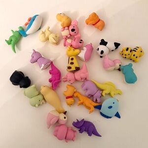 Japanese fun shaped erasers animals two